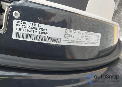 2020 Chrysler Pacifica Limited from USA, damaged, VIN 2C4RC1GG1LR262921